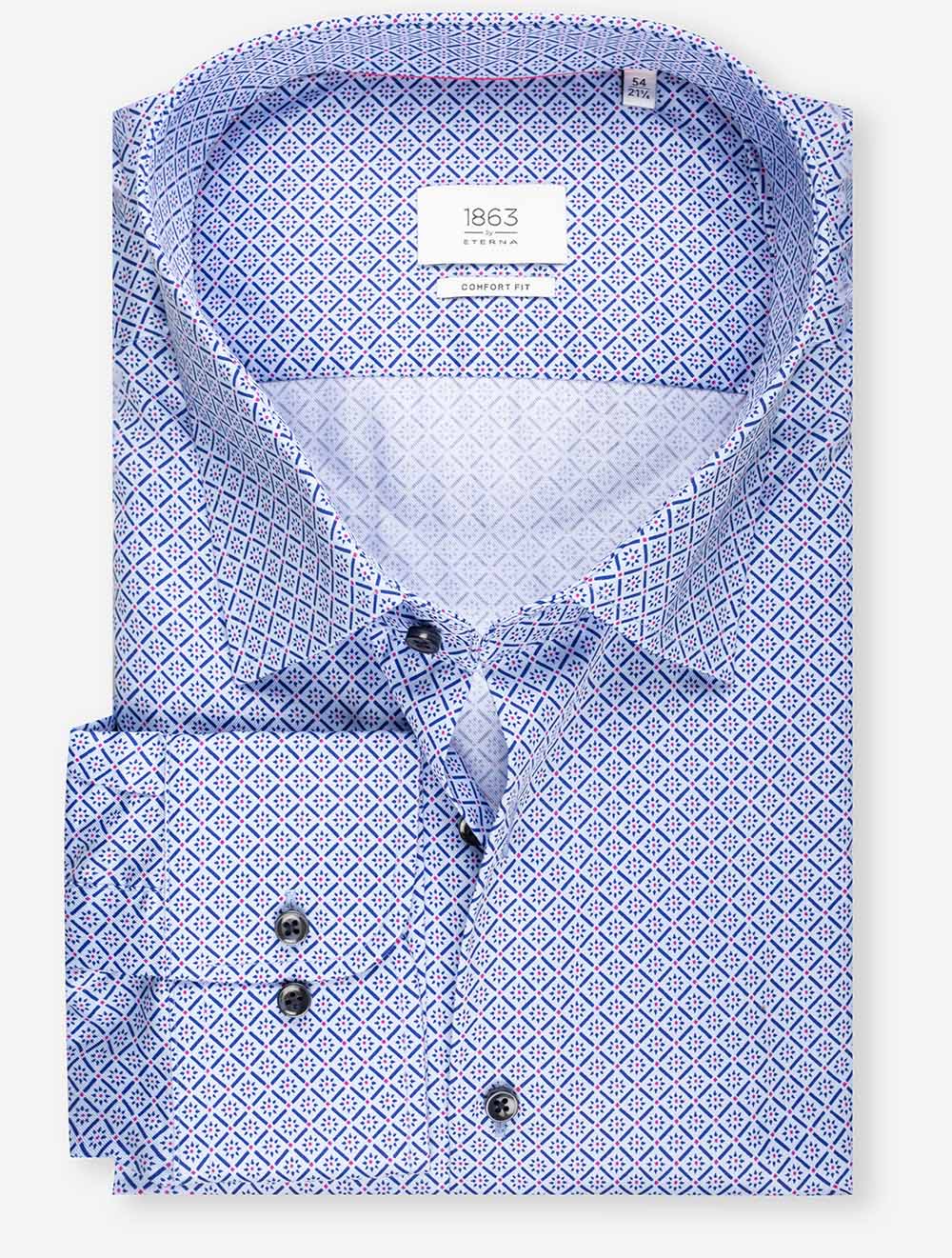 Pattern Shirt Blue