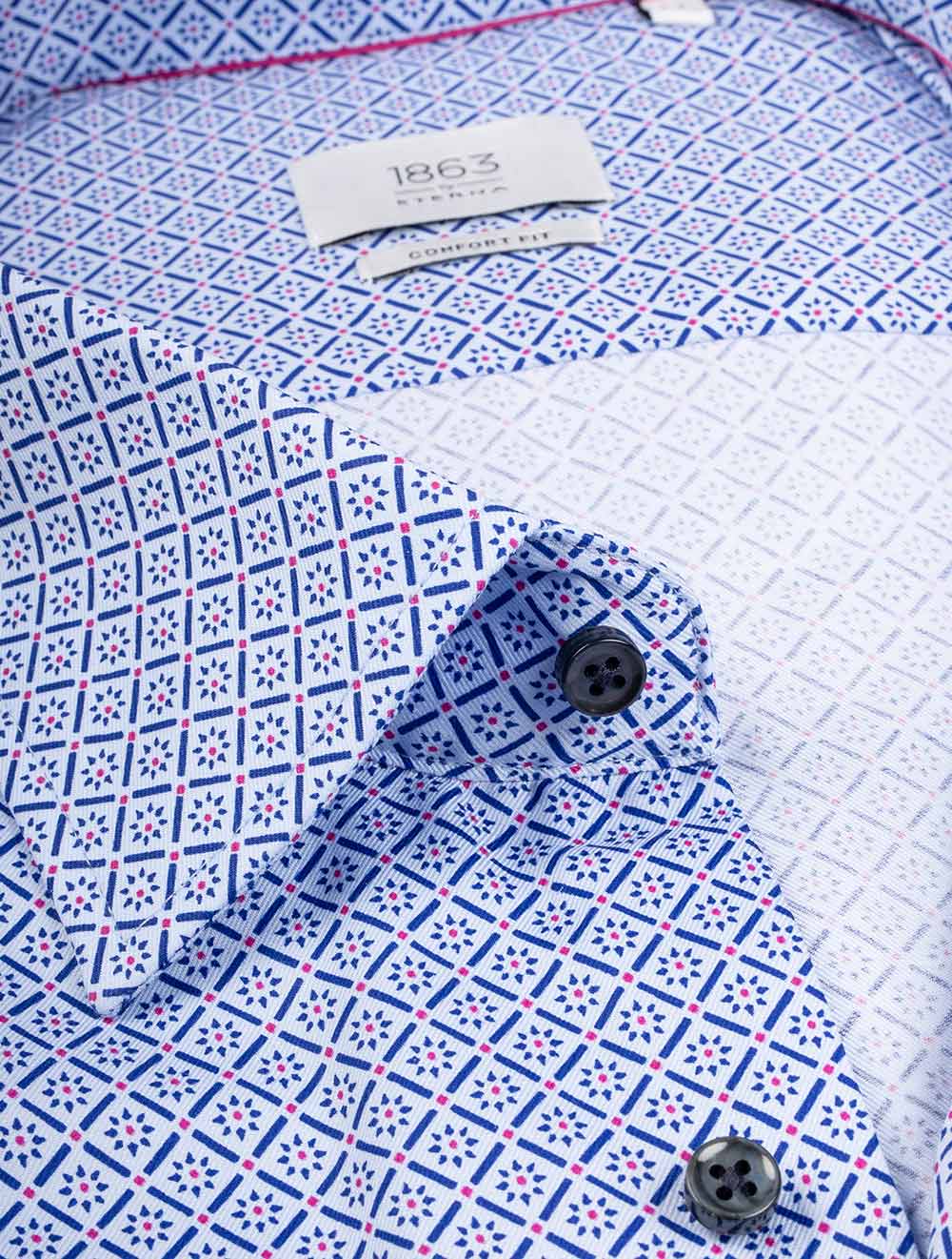 Pattern Shirt Blue