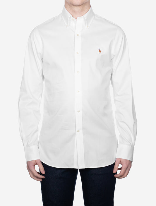 Slim Buttondown Dress Shirt Off White