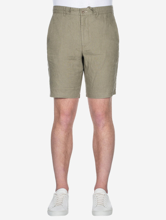 Relaxed Linen Drawstring Shorts Dried Clay