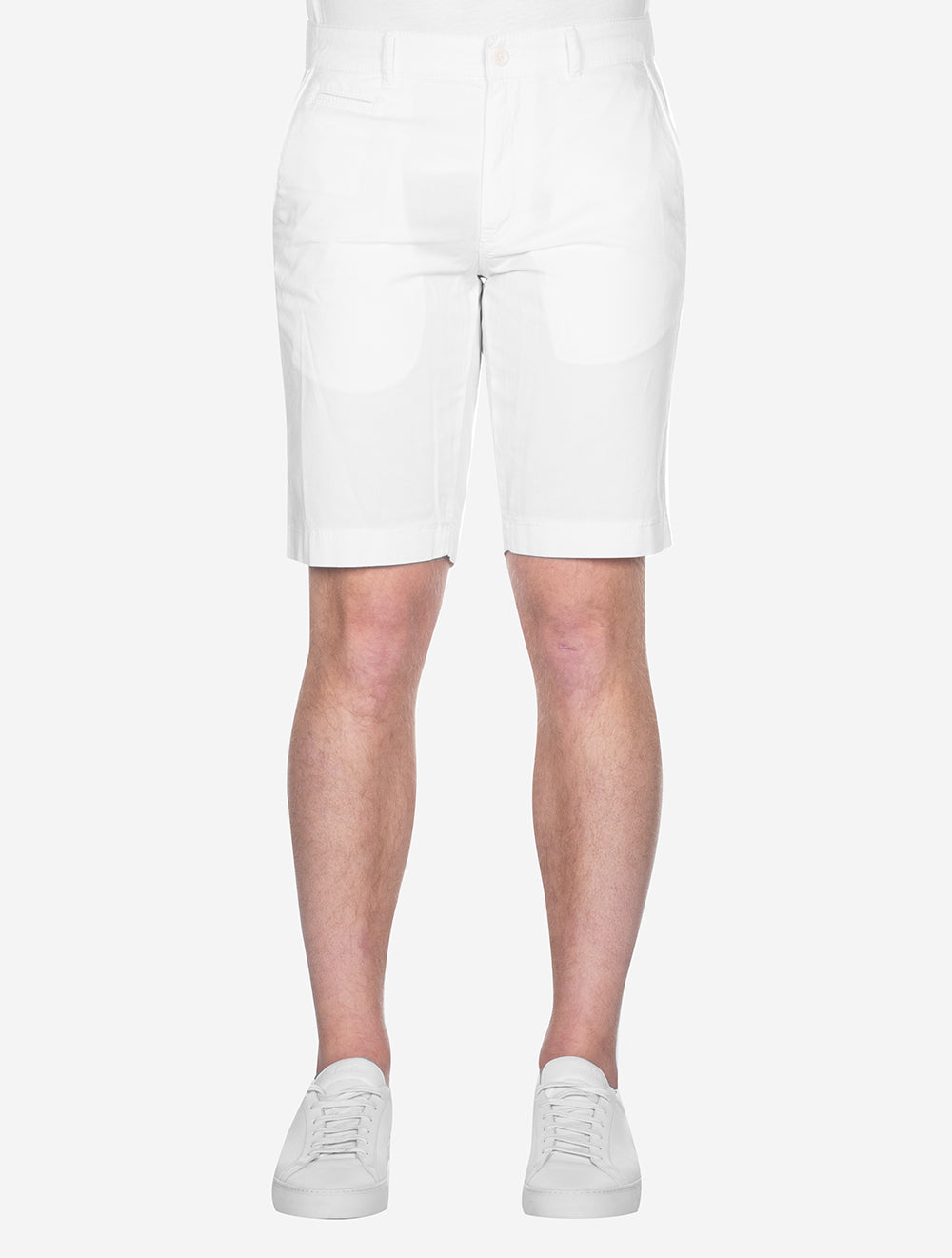 Brax White Bari Cotton Short AI1