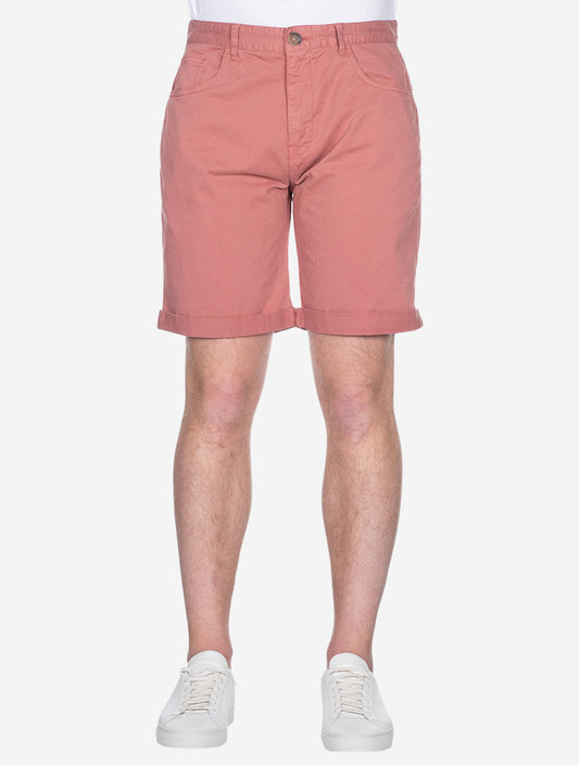 Overdyed Twill Shorts Pink Clay