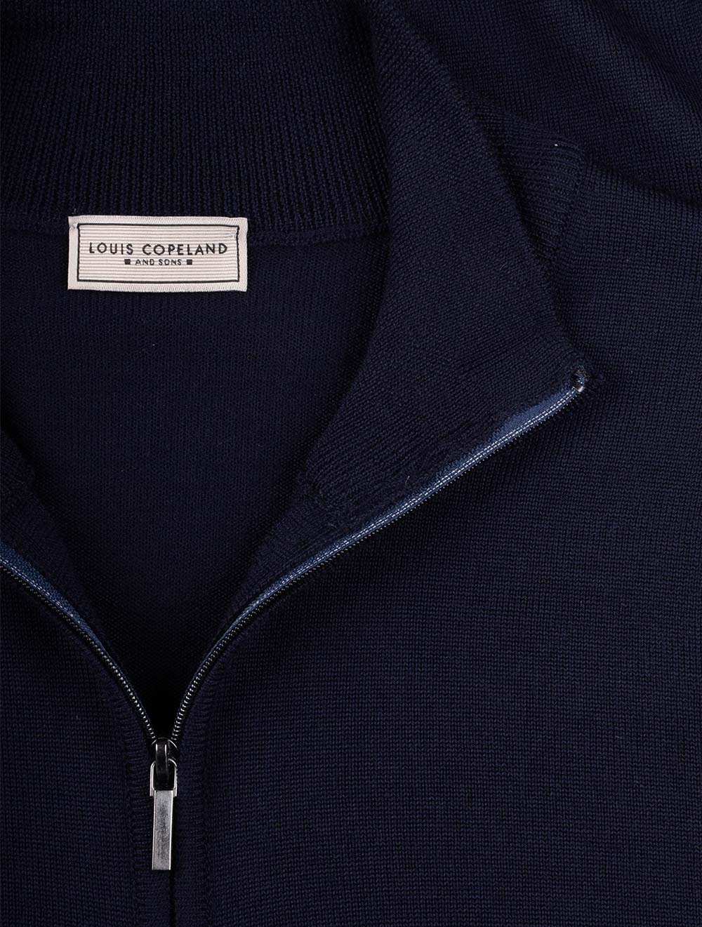 Half Zip Mock Neck Jumper Navy