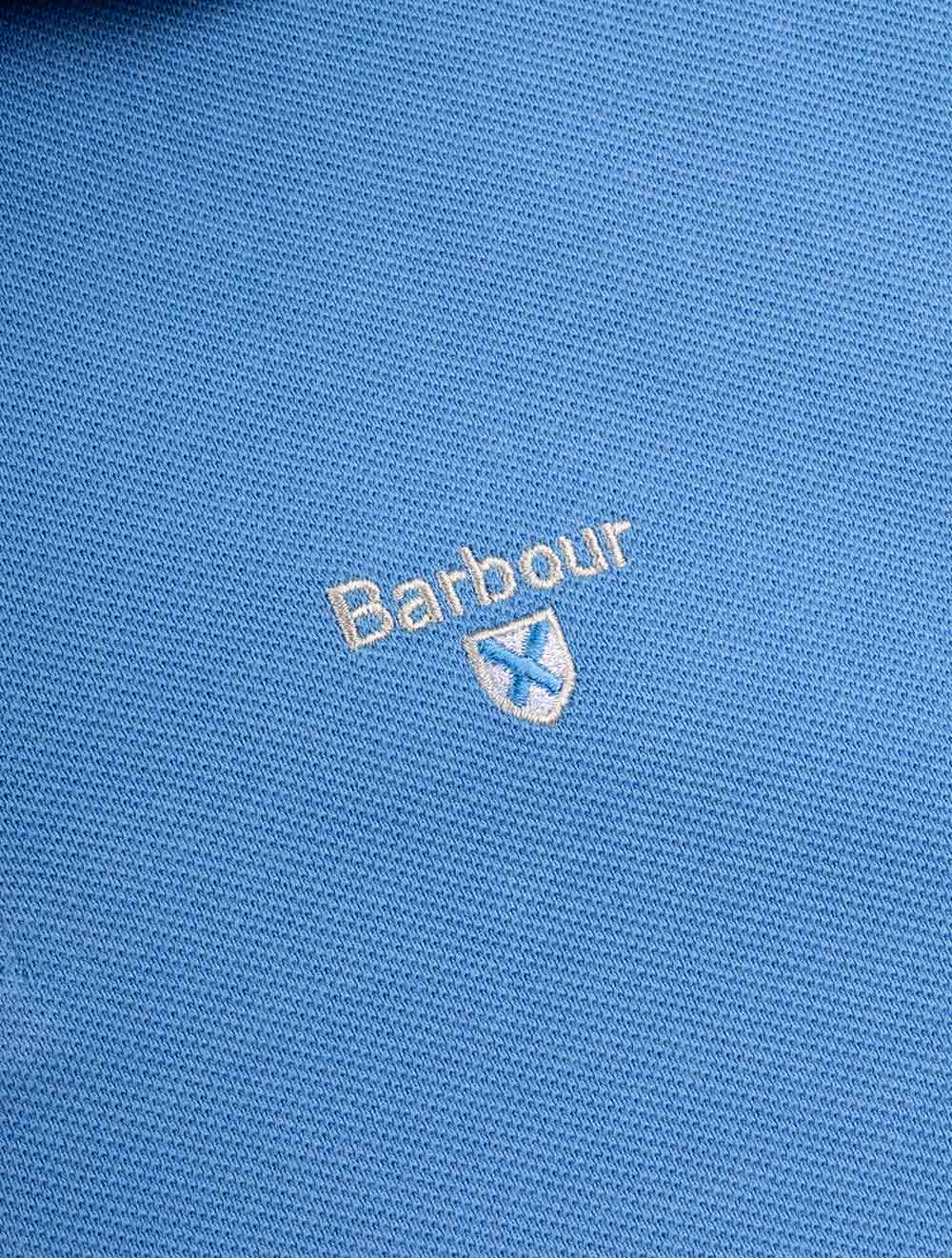 Tartan Piqué Polo Shirt Delft Blue