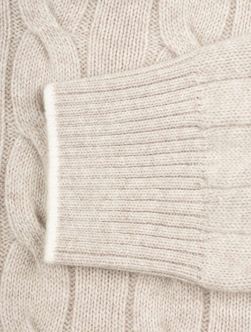 Cable Knit Sweater Beige