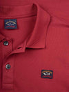 Long Sleeve 3 Button Polo Red