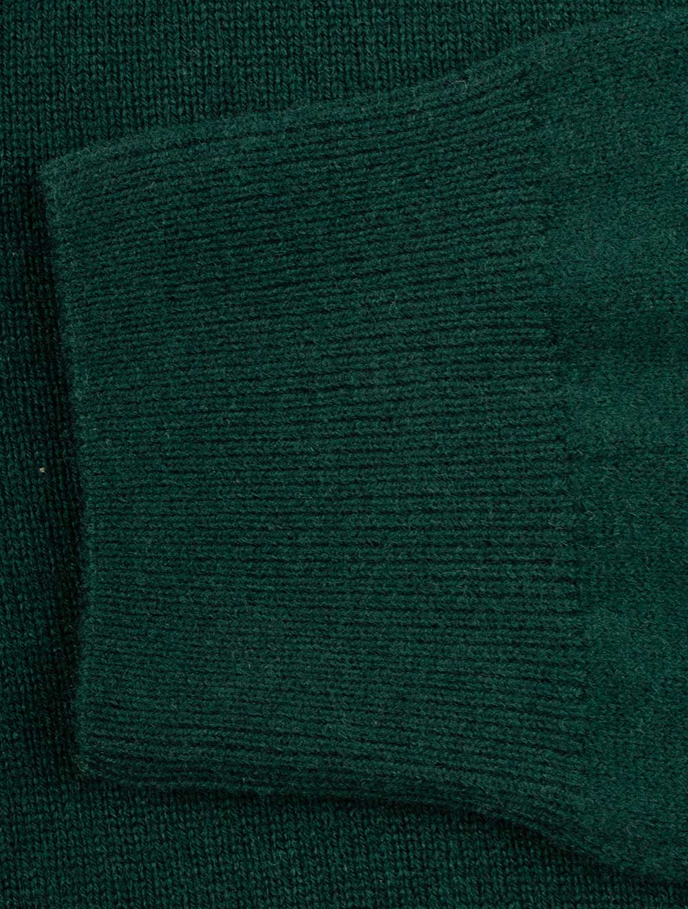 Wool Quarter Zip Jumper Green