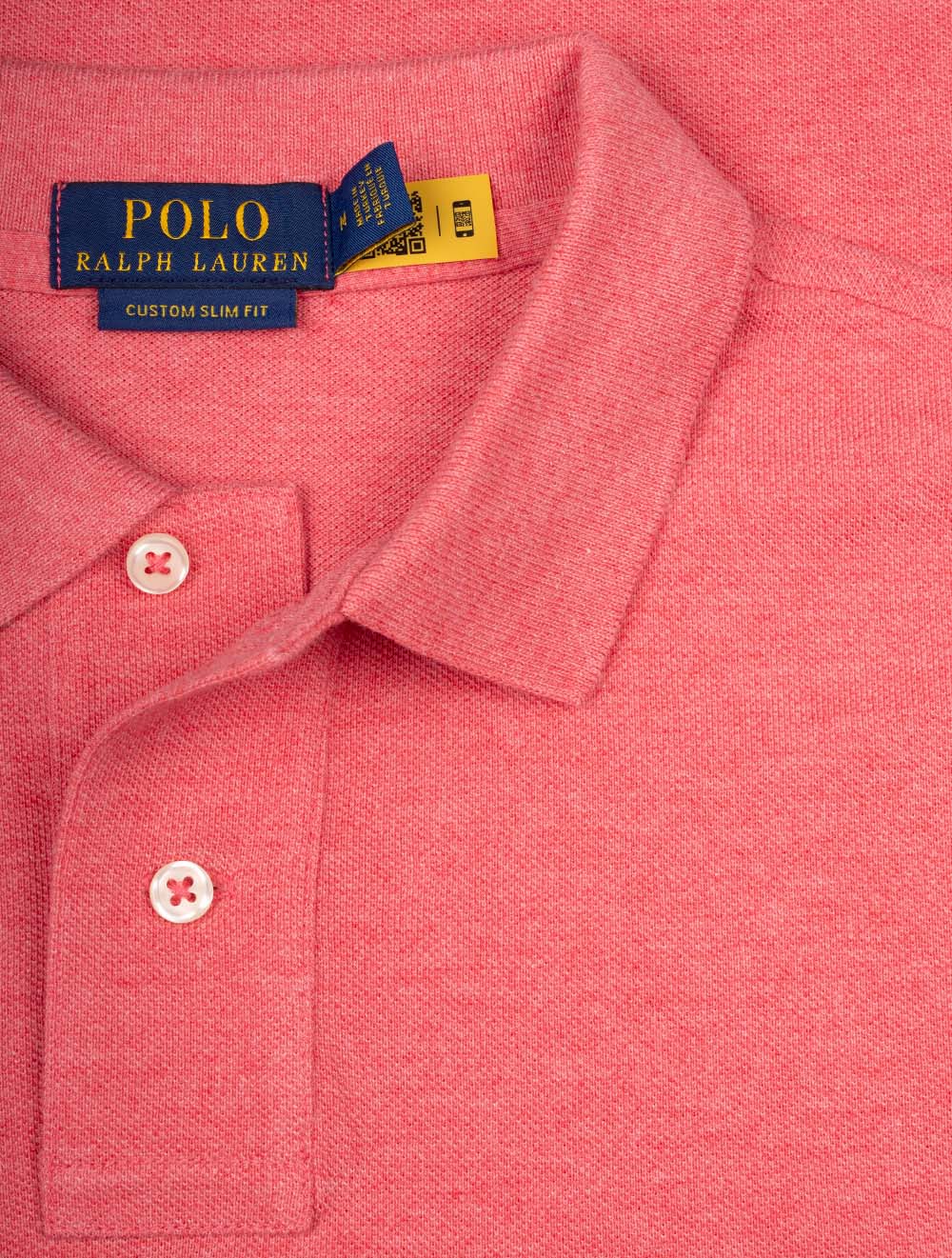 Custom Slim Fit Polo Shirt Coral Red