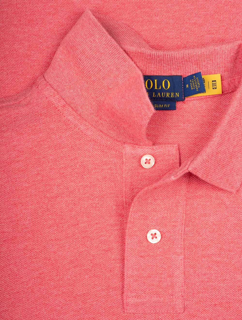Custom Slim Fit Polo Shirt Coral Red