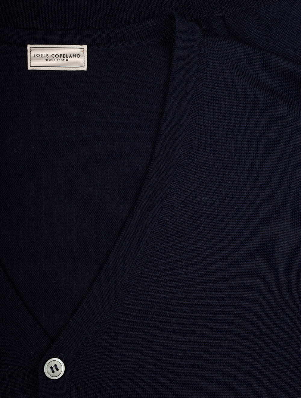 Merino Wool Cardigan Navy