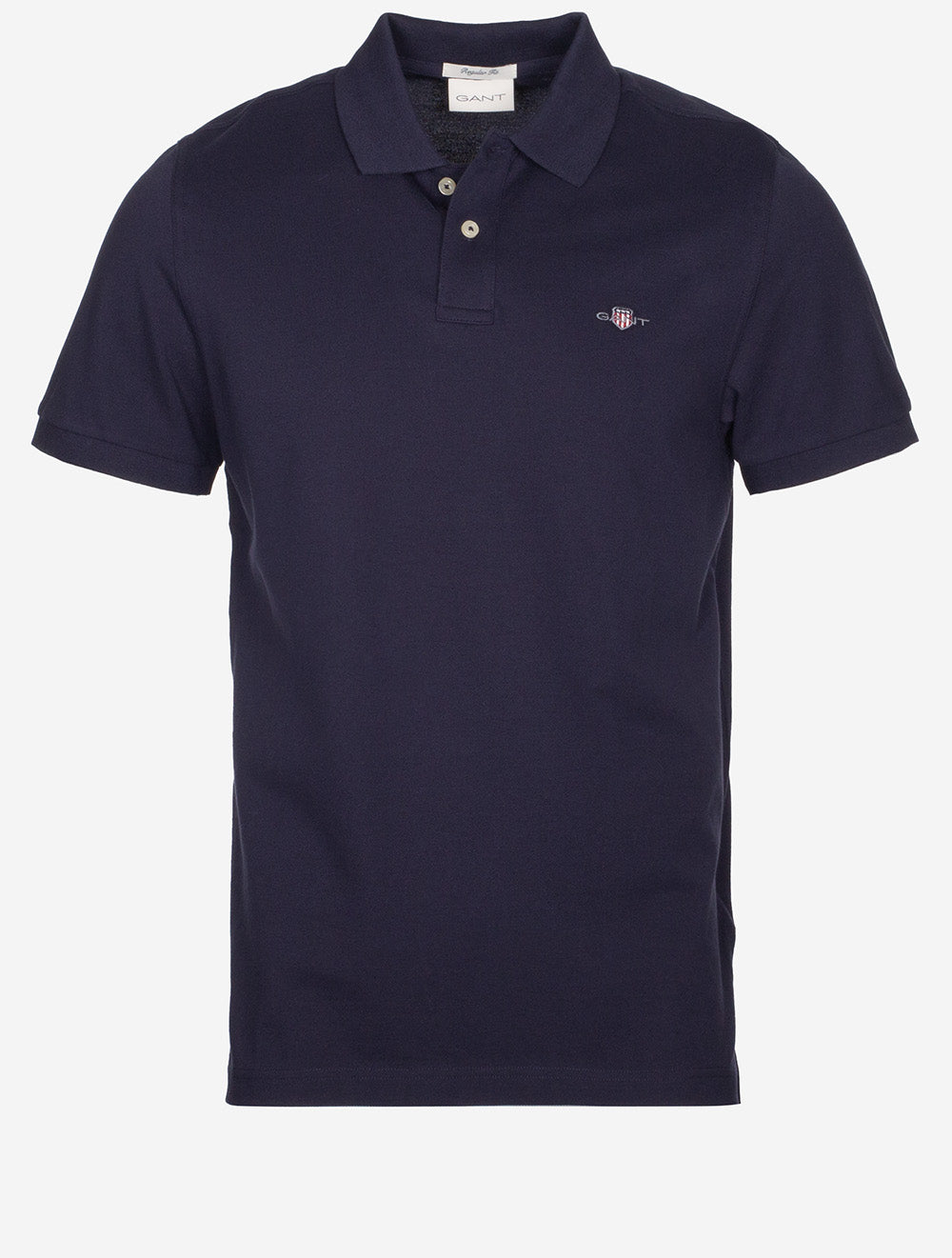 Regular Shield Short Sleeve Pique Polo Evening Blue