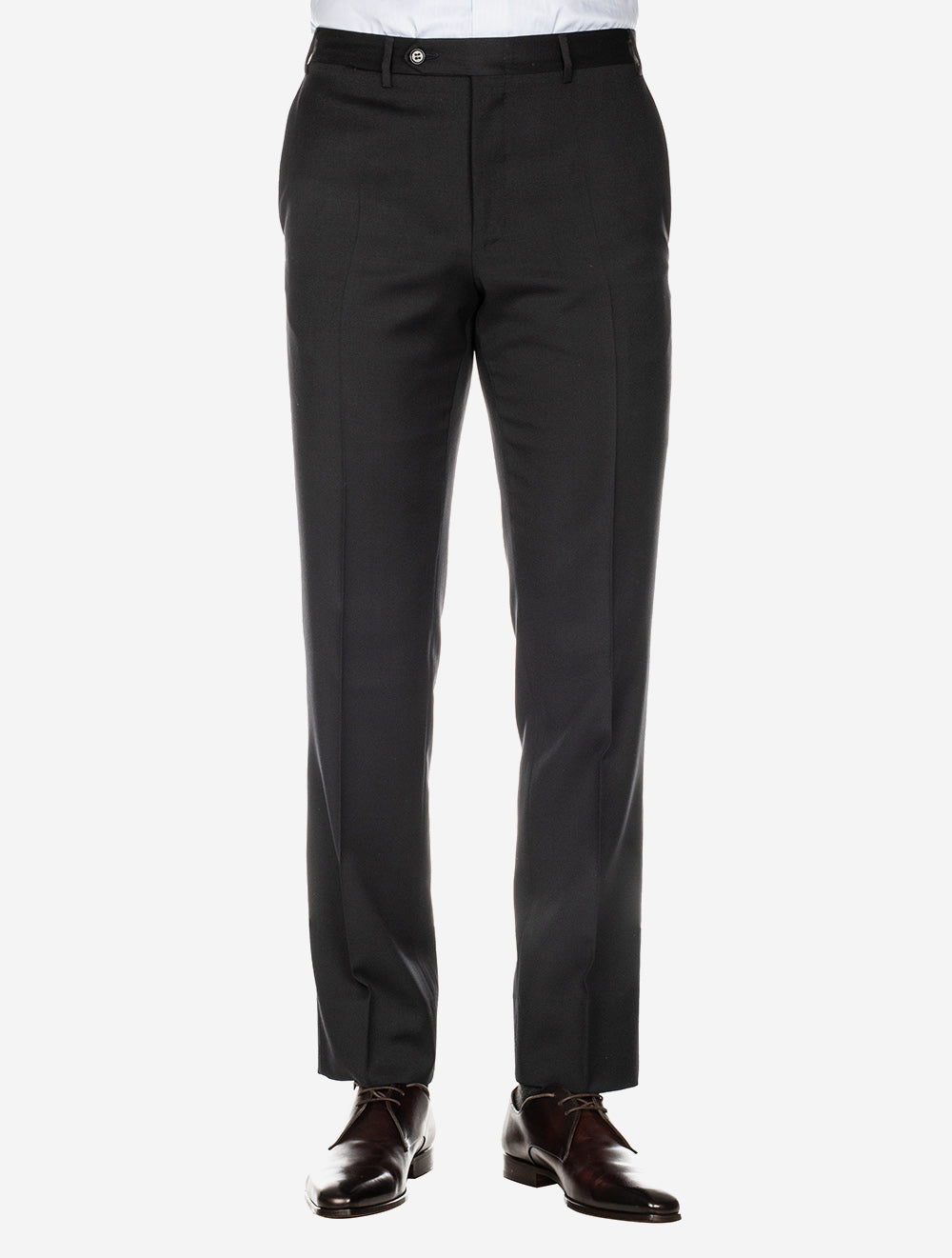 Plain Wool Trousers Navy