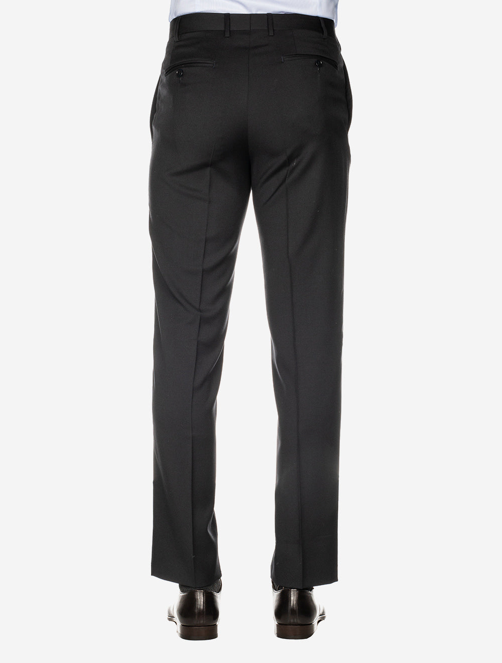 Plain Wool Trousers Navy