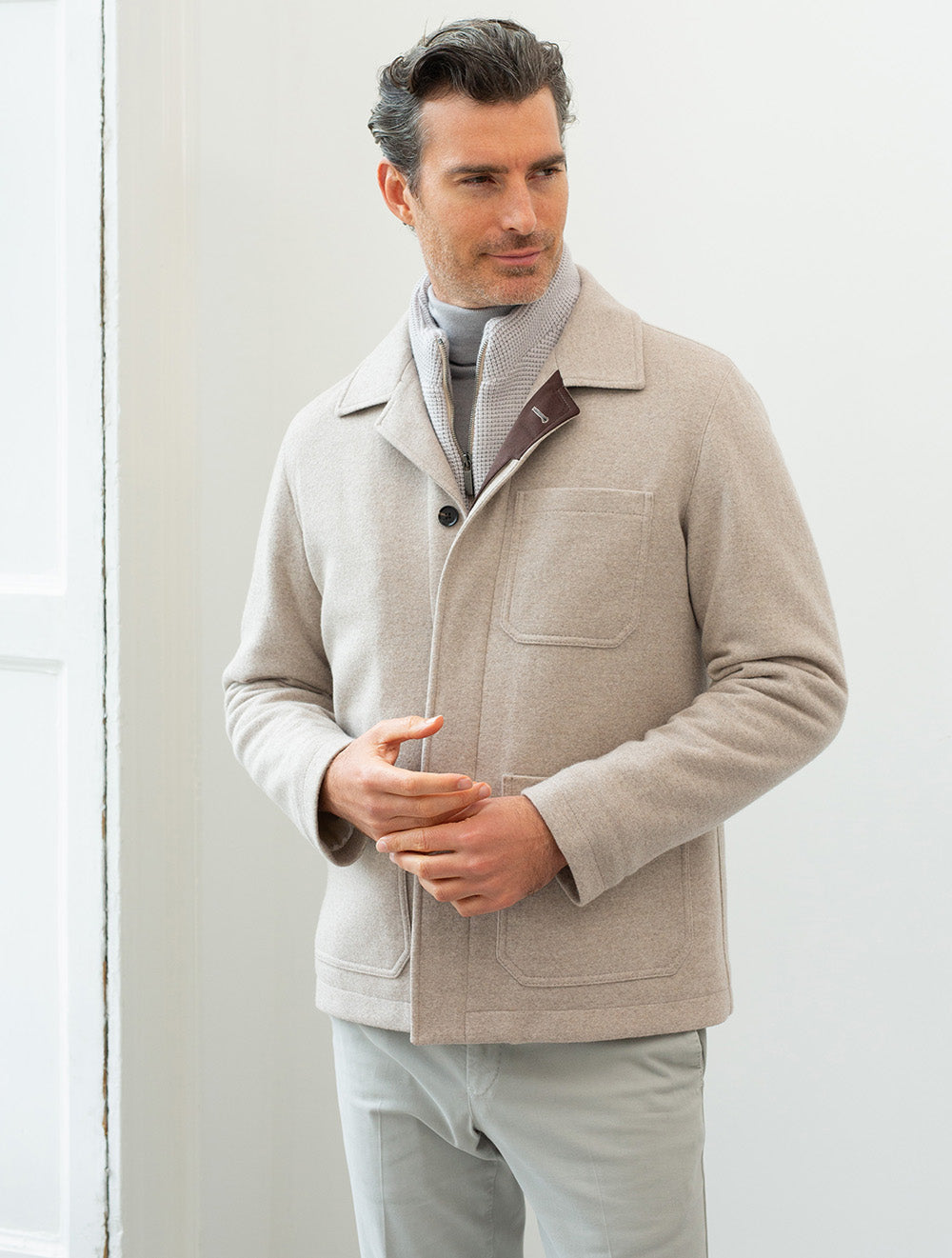Maurizio Baldassari Detachable Half Padded Chore Beige – Louis