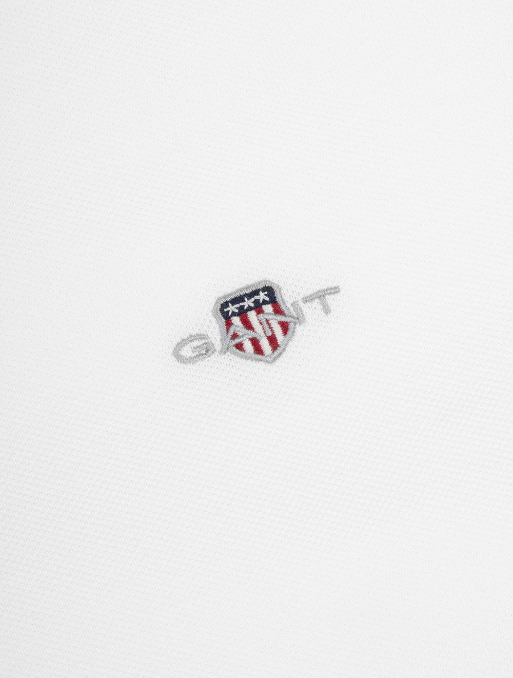 Regular Shield Short Sleeve Pique Polo White