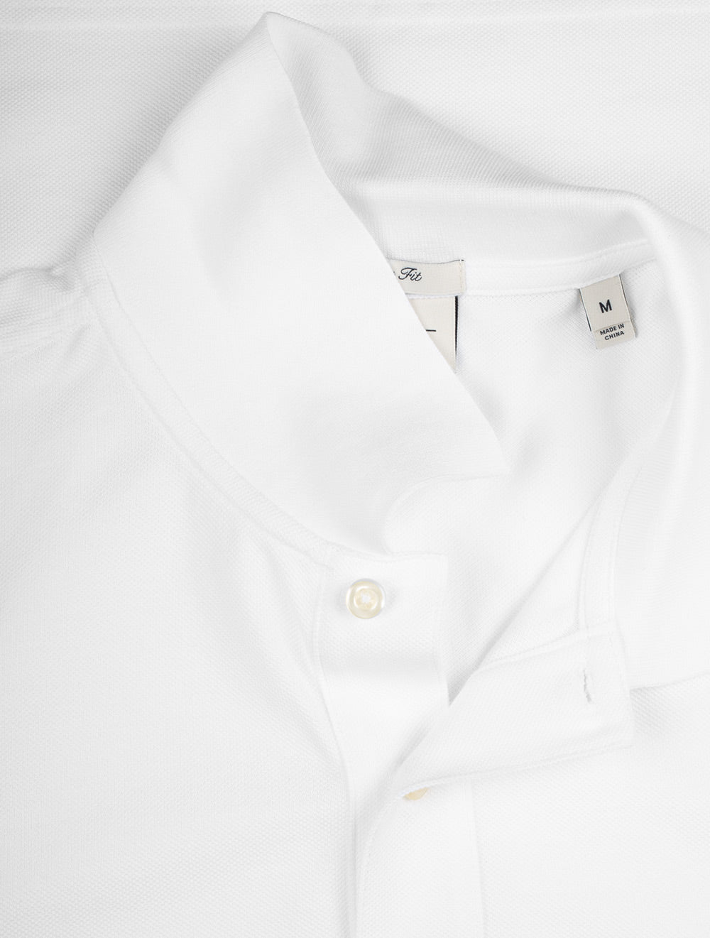 Regular Shield Short Sleeve Pique Polo White