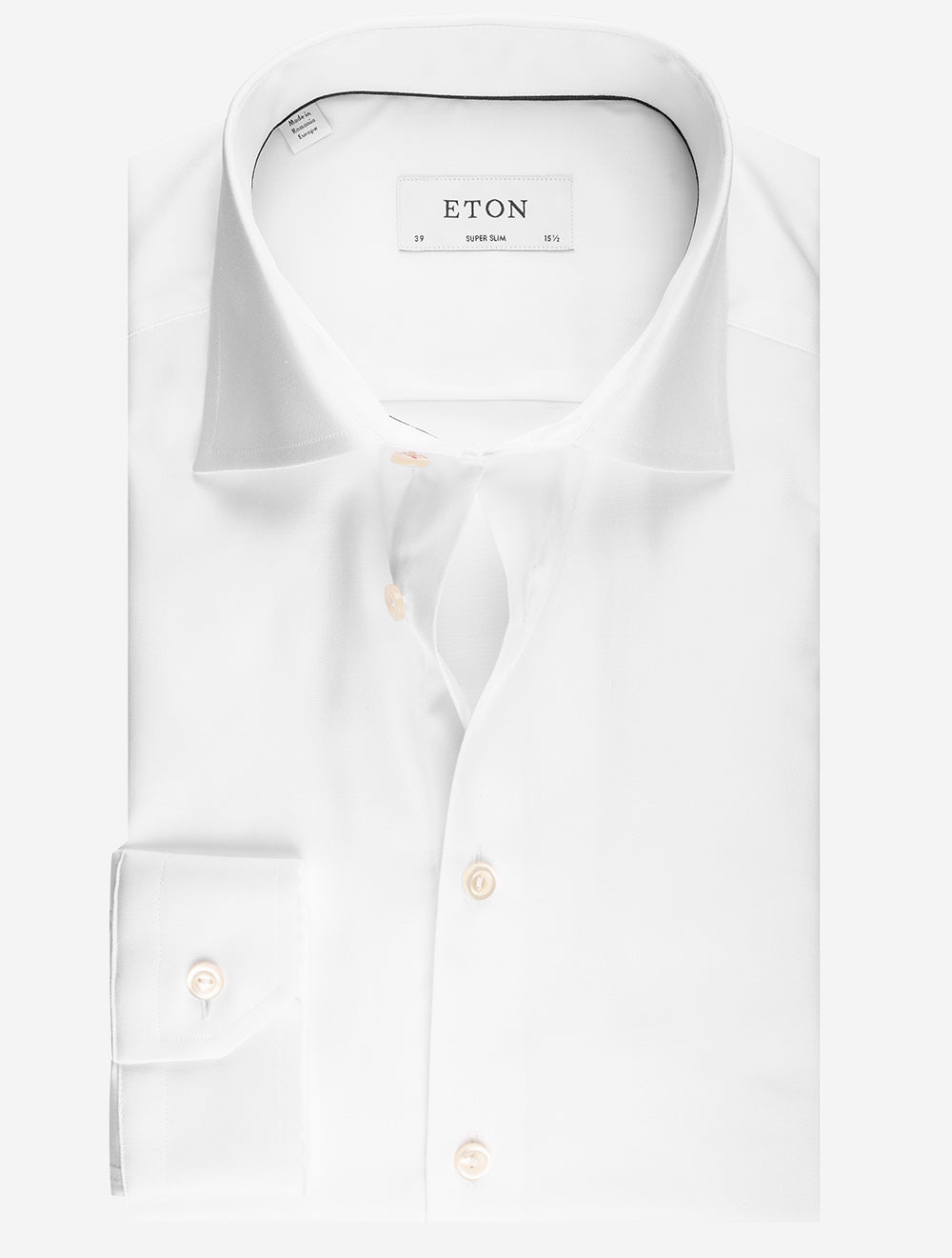Chemise blanche slim fit à poignets simples