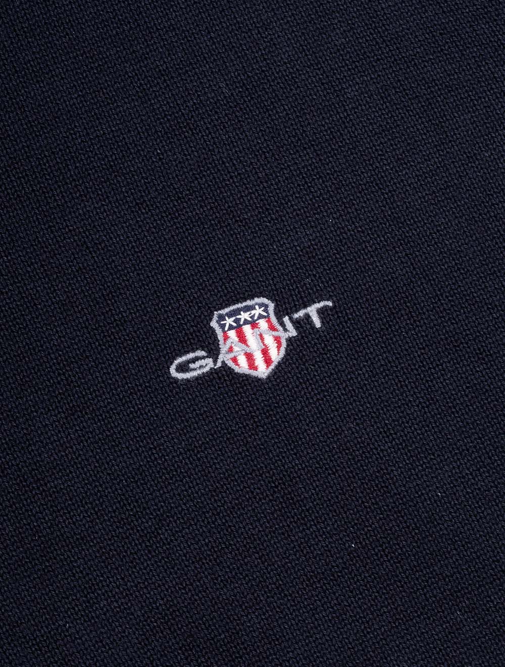 Classic Cotton Crew Neck Sweater Evening Blue