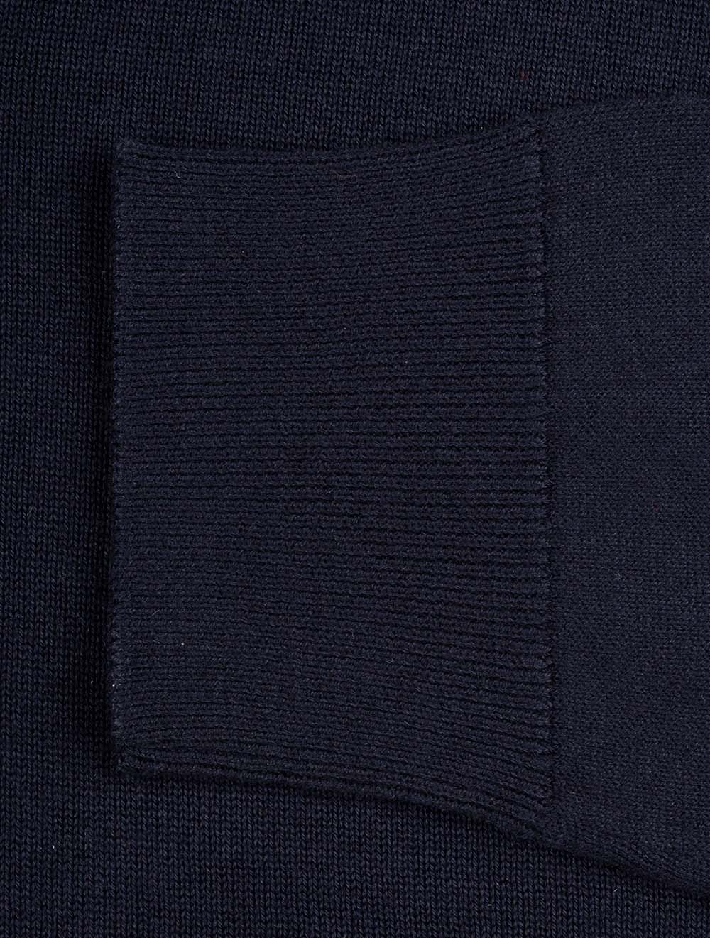 Classic Cotton Crew Neck Sweater Evening Blue