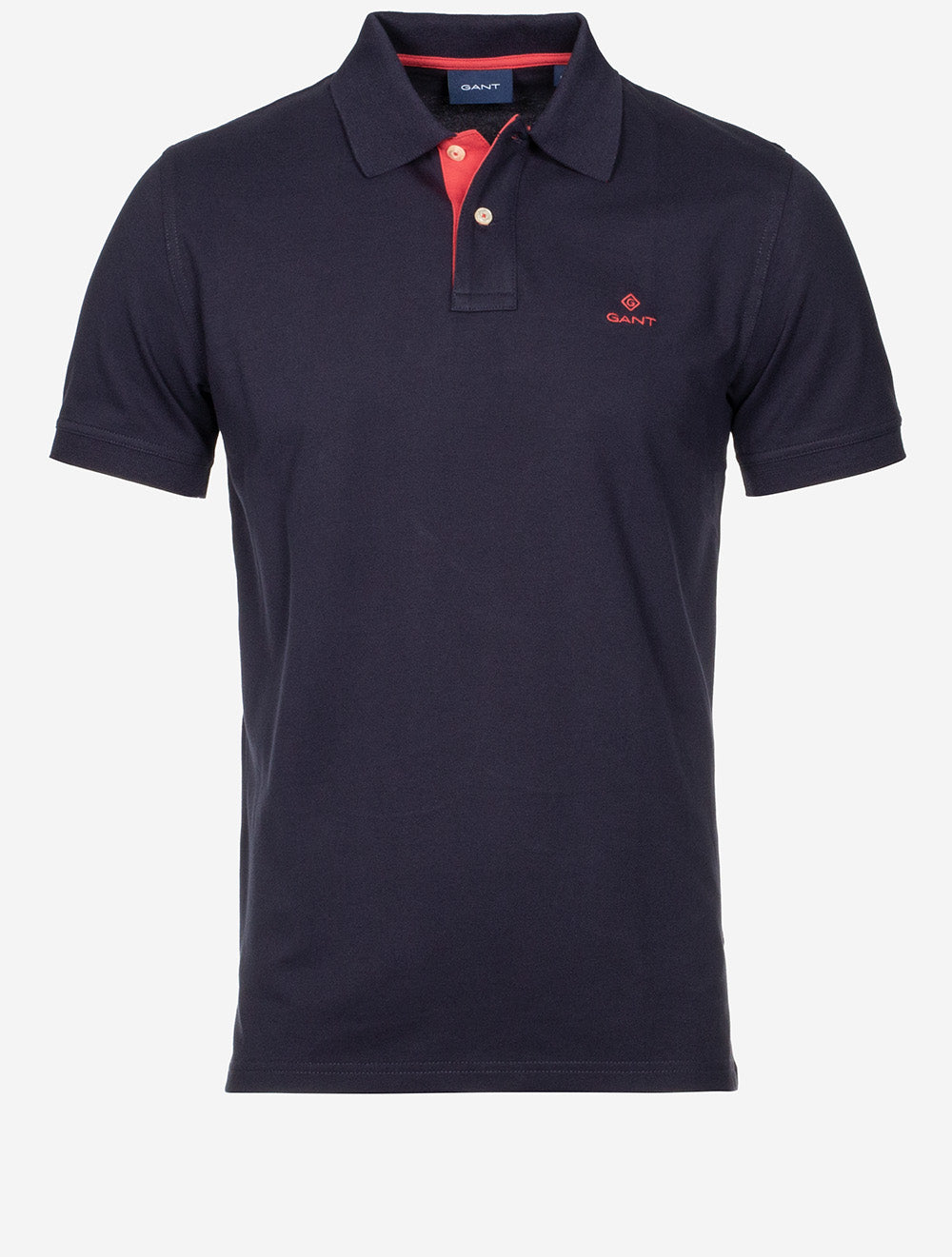 Contrast Short Sleeve Piqué Regular Fit Polo Shirt Evening Blue