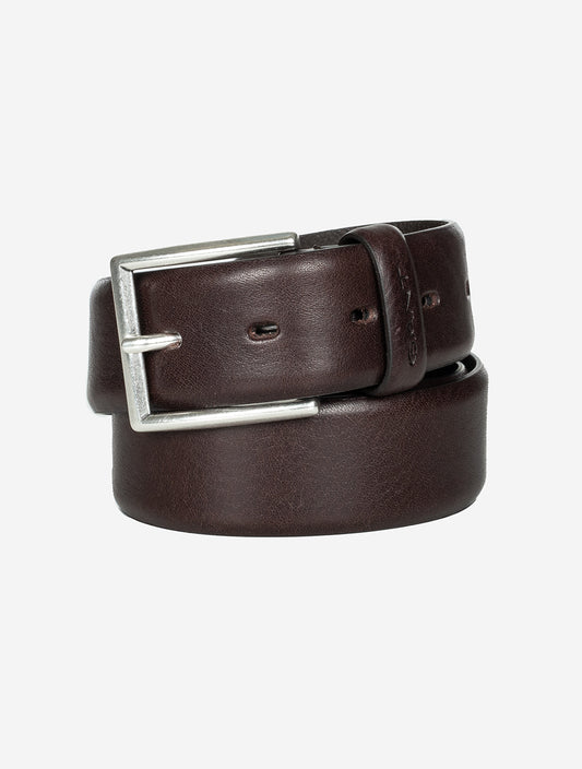 GANT Classic Leather Belt Rich Brown