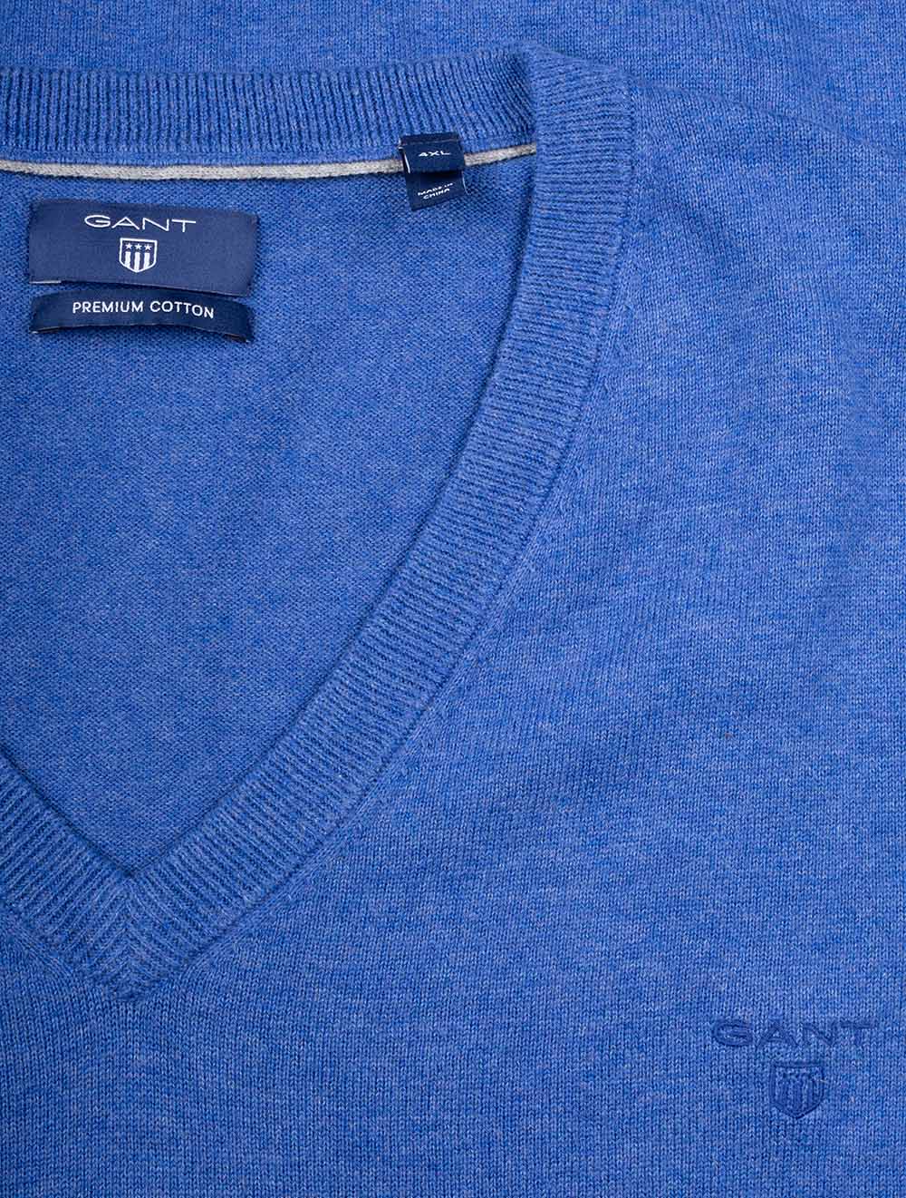 Gant Light Weight Slip Over Blue Melange AI1