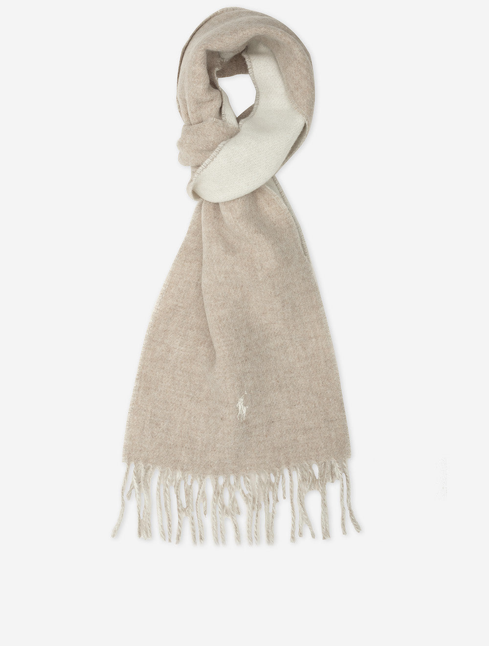 Reversible Wool Blend Taupe/Cream
