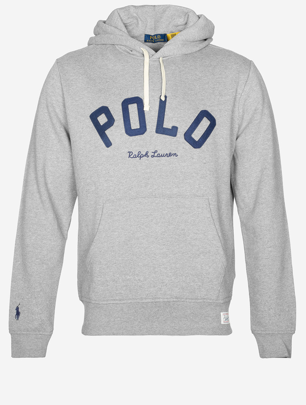 Ralph Lauren Fleece Logo Hoodie Grey MI