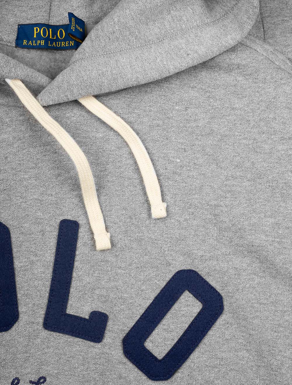 Ralph Lauren Fleece Logo Hoodie Grey AI3