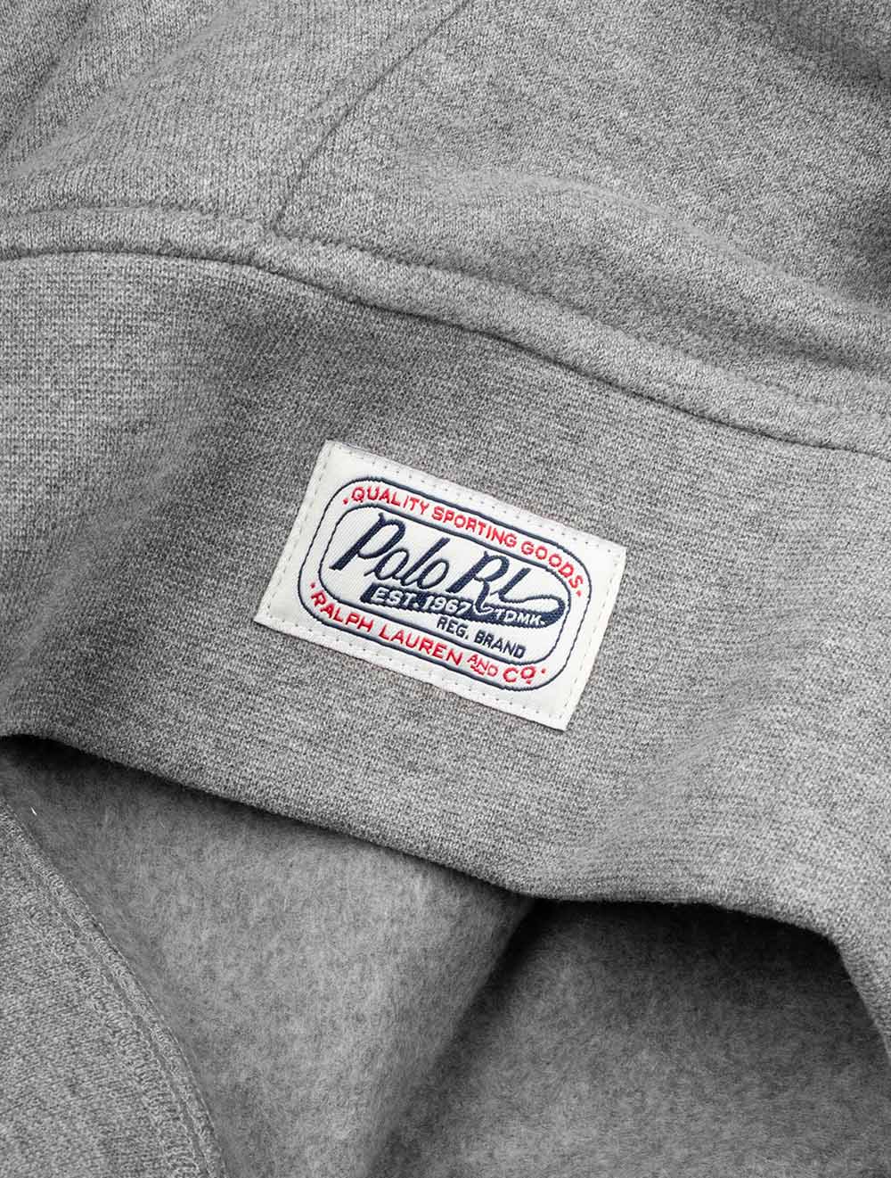 Ralph Lauren Fleece Logo Hoodie Grey AI6