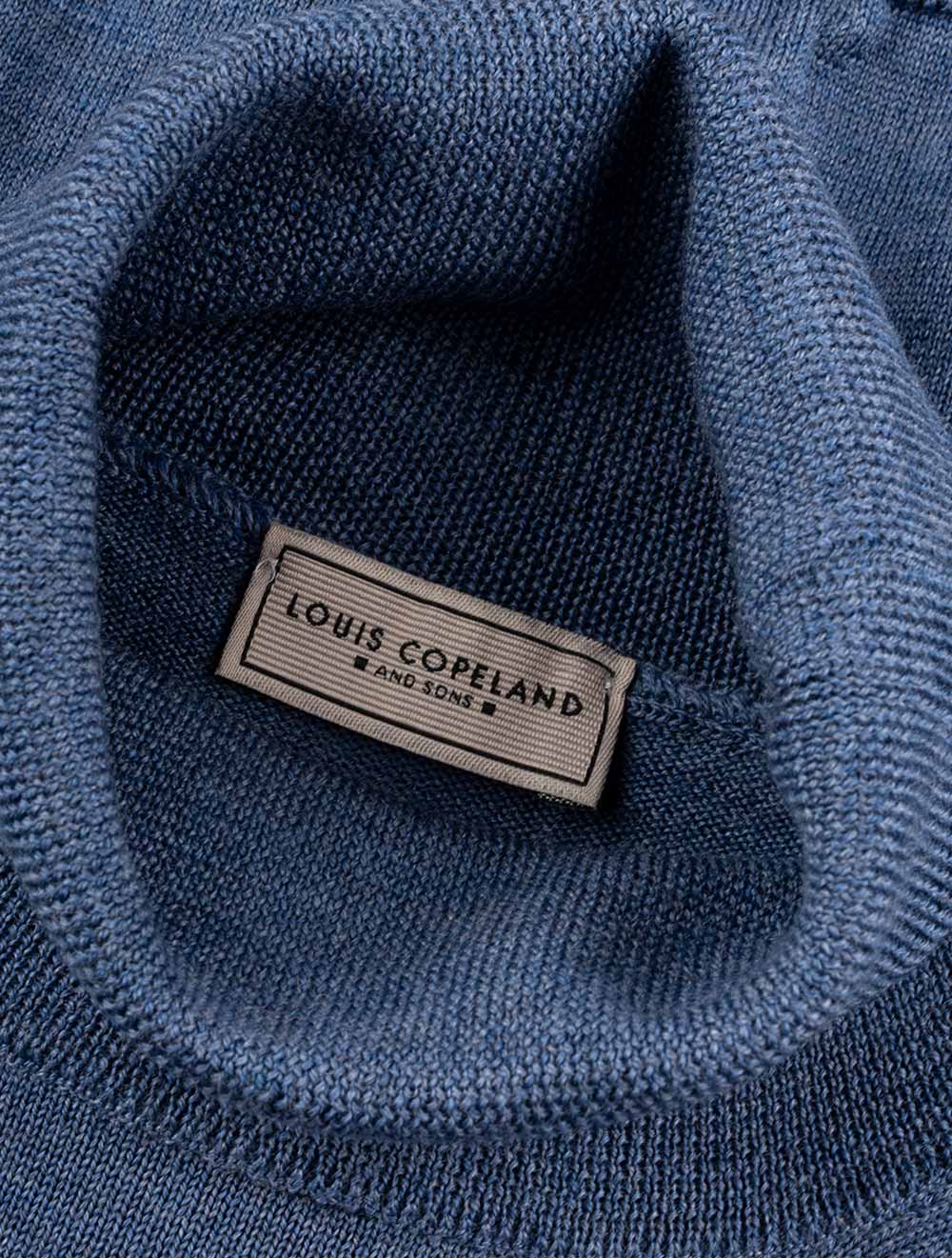 Louis Copeland Merino Turtle Neck Blue AI4