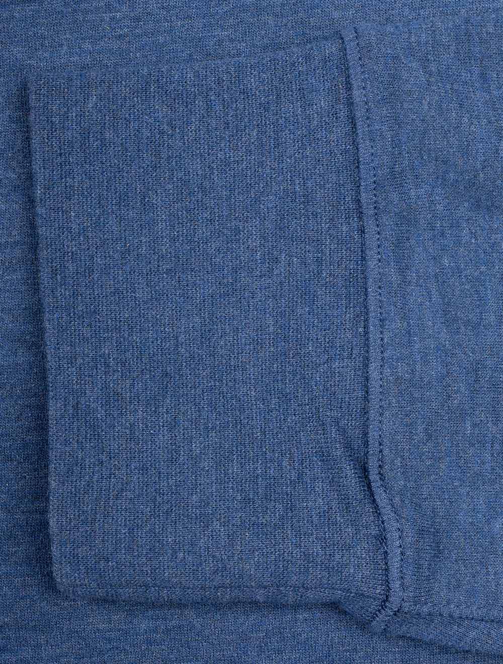 Double Knit Half Zip Jersey Blue