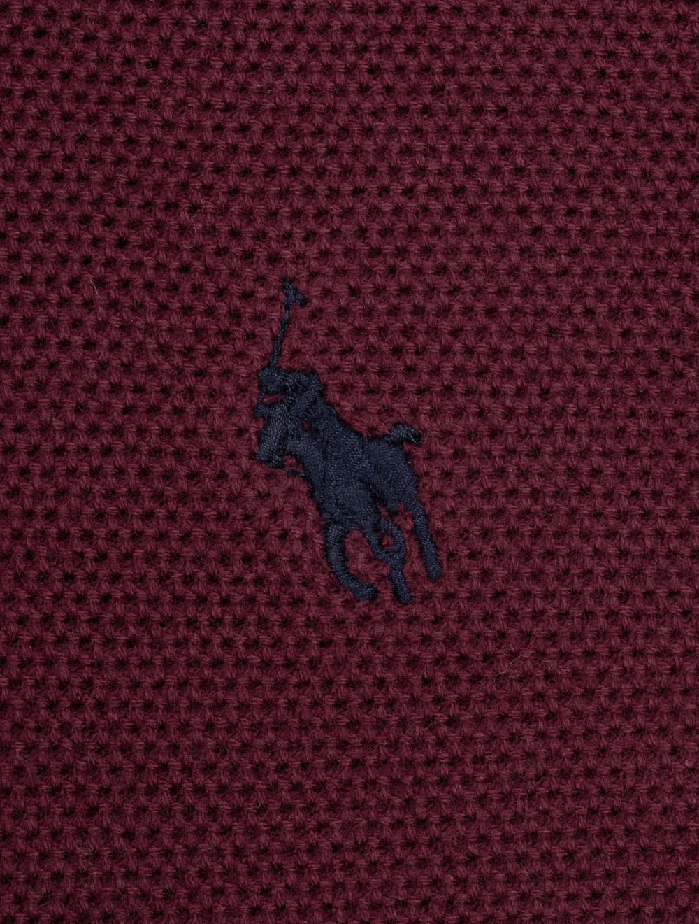 Half Zip Pique Pullover Wine