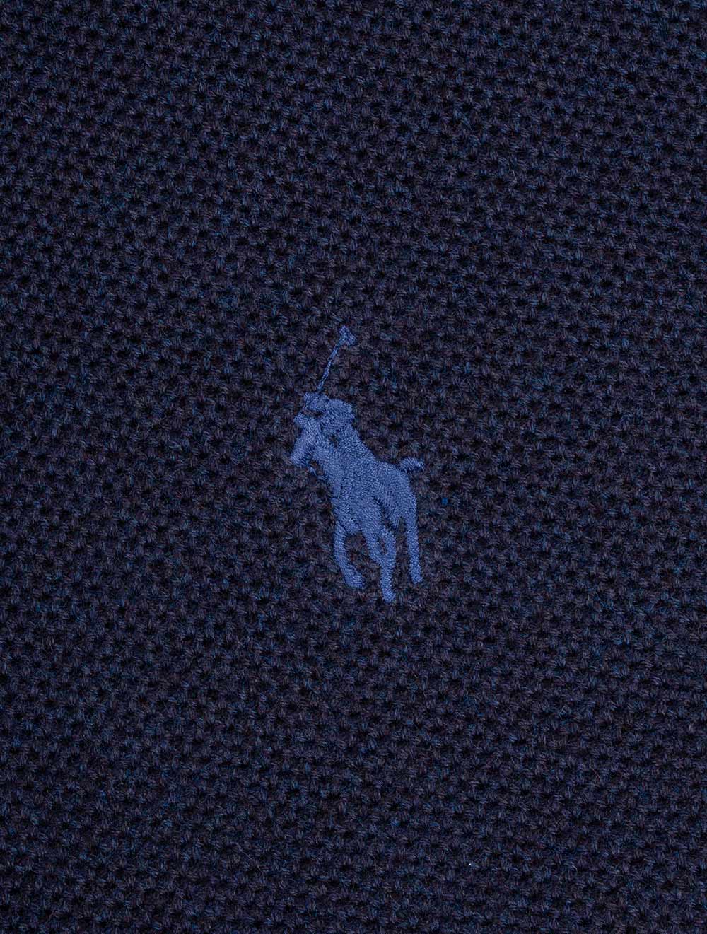 Half Zip Piqué Pullover Navy