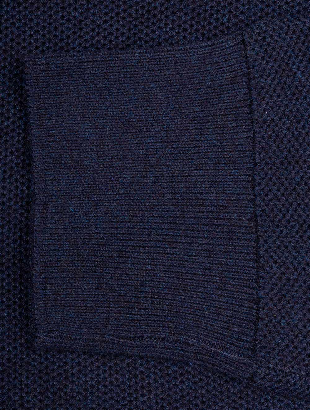 Half Zip Piqué Pullover Navy