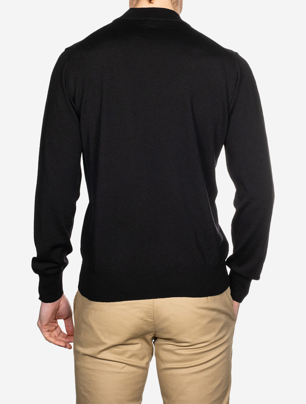 Louis Copeland Merino Mock Neck Black AI2