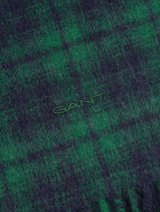 GANT Plaid Check Woven Scarf Forest Green