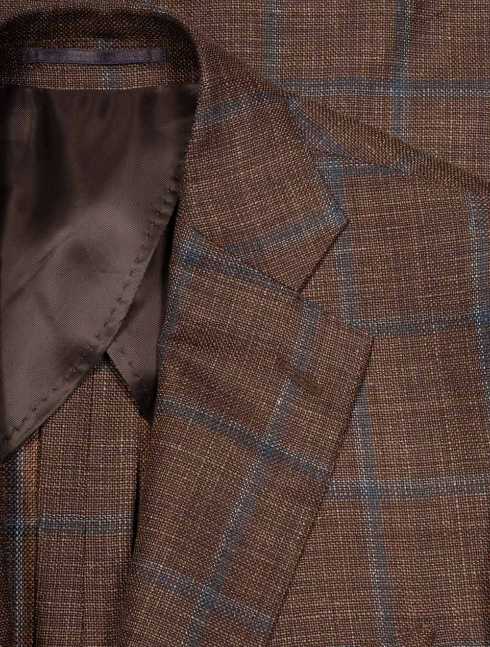 Summertime Loro Piana Check Jacket Copper