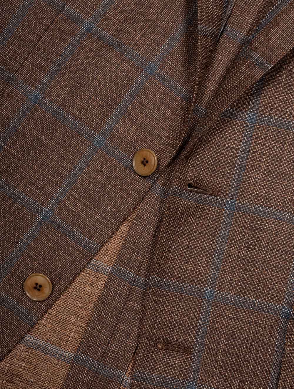 Summertime Loro Piana Check Jacket Copper