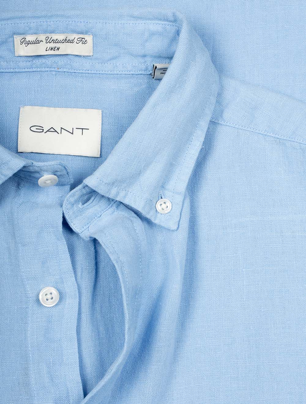Linen Regular Fit Shirt Sky Blue