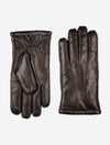 HESTRA Sheeplined Leather Gloves Espresso