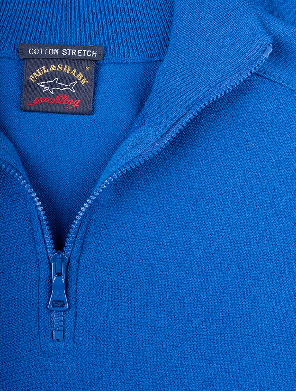 Paul And Shark Cotton Half Zip Blue AI3