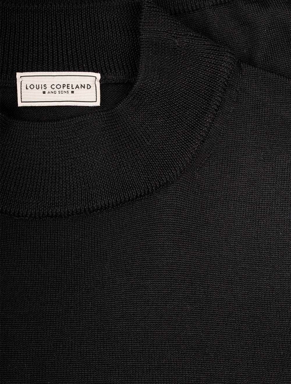 Louis Copeland Merino Mock Neck Black AI3