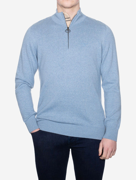 BARBOUR Half Zip Sweater Blue