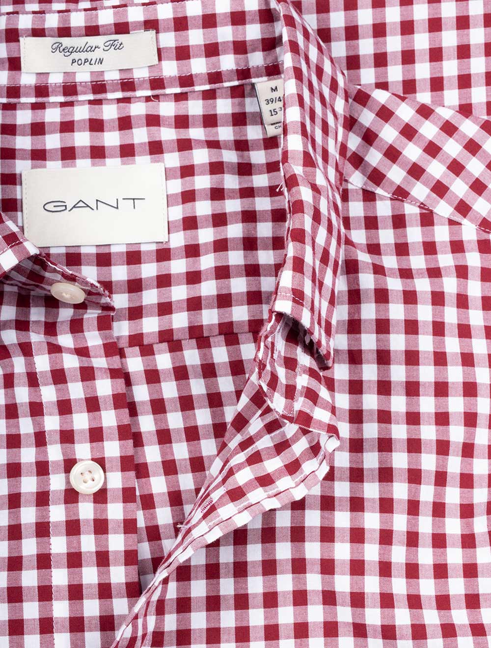 Regular Fit Classic Gingham Poplin Shirt Plumped Red