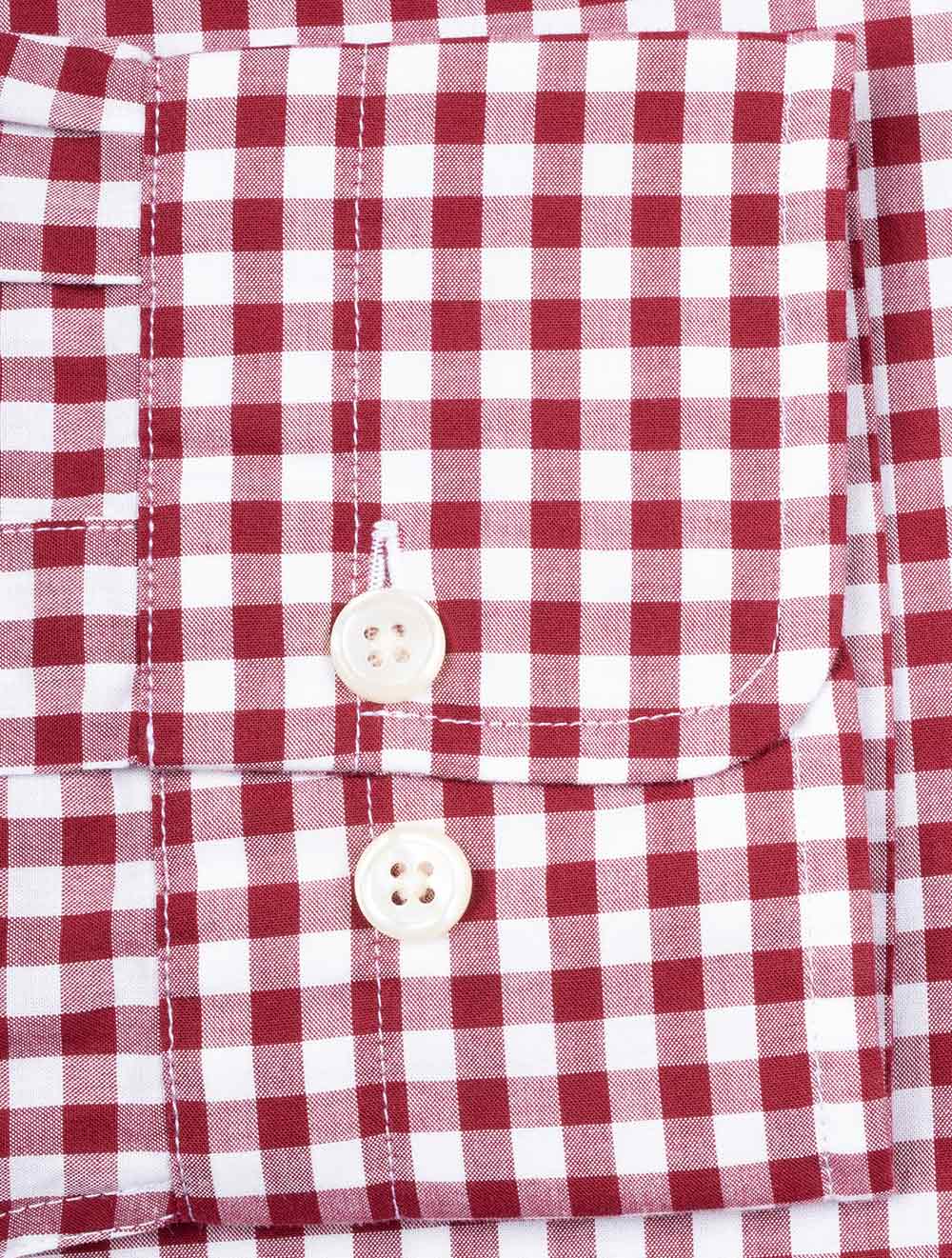 Regular Fit Classic Gingham Poplin Shirt Plumped Red