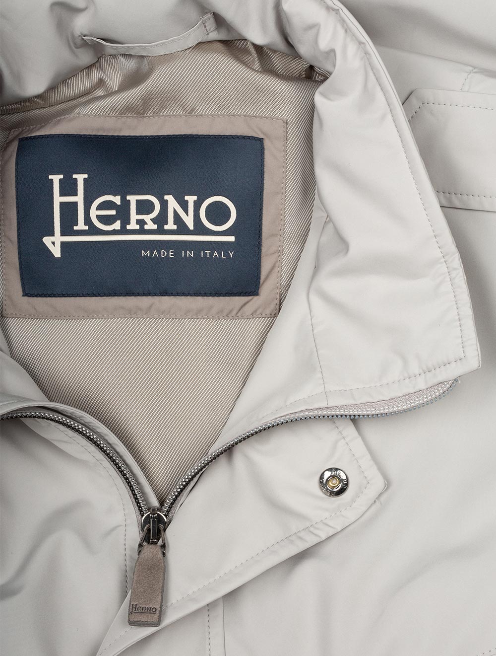 Herno Woven Field Jacket Natural | Stylish Men