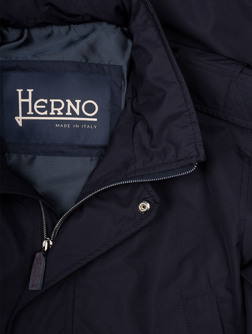 Herno Woven Field Jacket Navy | Stylish Men