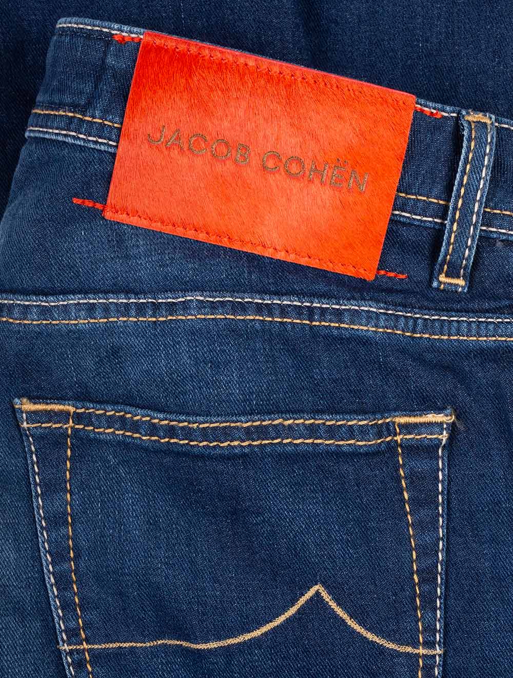 Jacob Cohen Orange Badge Jeans Navy Denim AI3