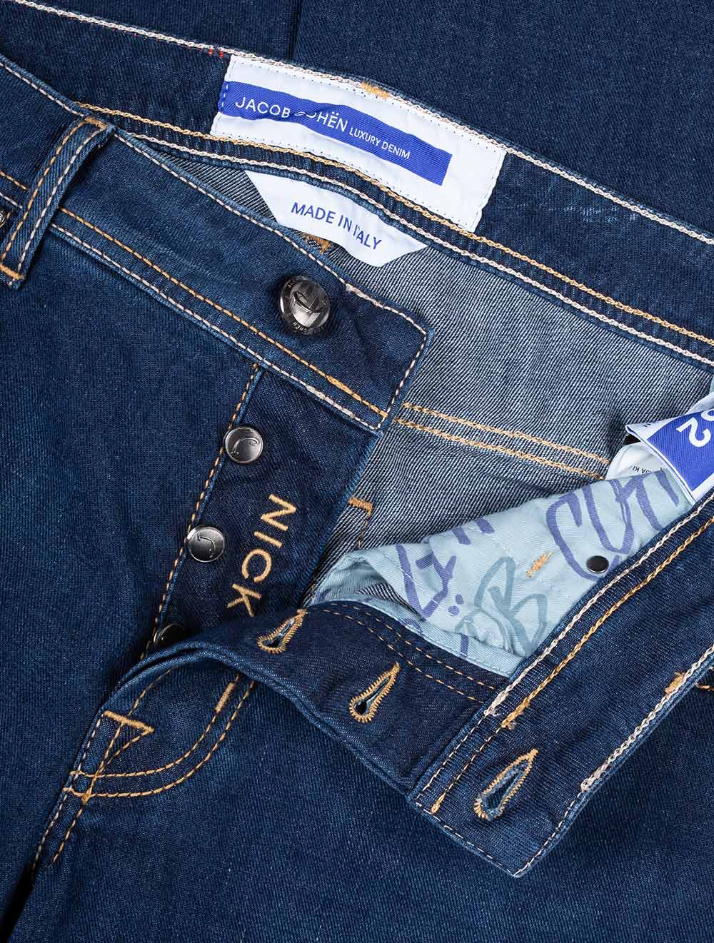 Jacob Cohen Orange Badge Jeans Navy Denim AI5